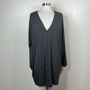 Bryn Walker Gray Oversized Stretch Knit Tunic